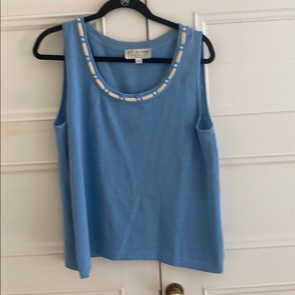 St. John Collection sleeveless tank sweater sz L
